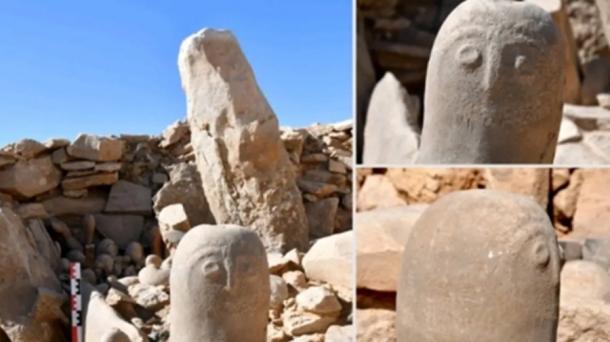 A handout picture made available by the Jordanian Antiquities Authority shows recently-discovered antiquities linked to hunter-gatherers and dating back to the Neolithic era (4500-9000 BC) in the Jordanian Badia, south-east of the Kingdom. (Alarabiya)