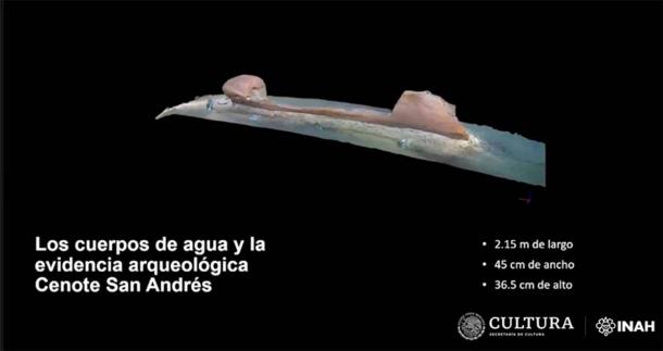 Archaeologists have been doing research on the Maya canoe remains since 2021. (INAH)