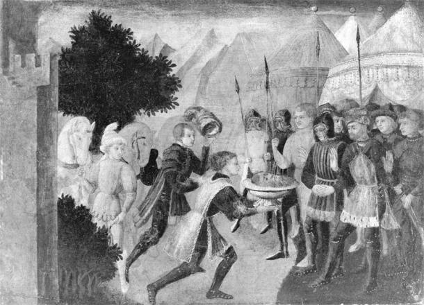 Pompey's head was brought to Julius Caesar. (Public Domain)