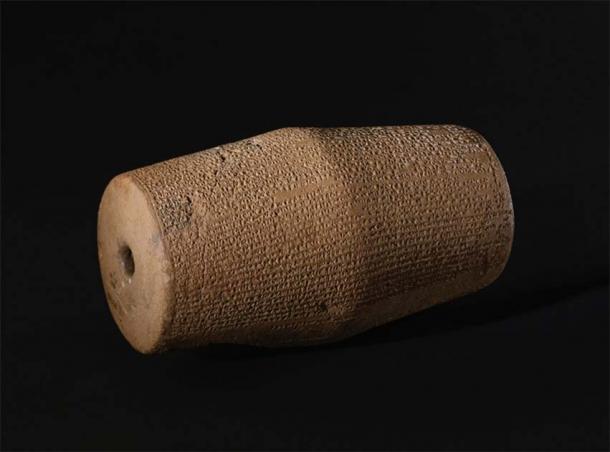 The hexagonal clay prism, known as Sennacherib's Prism, provided Stephanie Dalley with valuable historical information related to the Hanging Gardens of Babylon. (British Museum / CC BY-NC-SA 4.0)