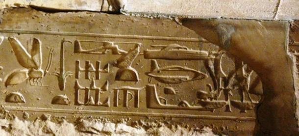 Los jeroglíficos del Templo de Seti I.