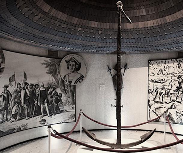 The Santa Maria’s huge anchor: inside the Musée du Panthéon National Haïtien in Port-au-Prince, Haiti. The anchor was located onshore when the Europeans returned on November 22, 1493. 