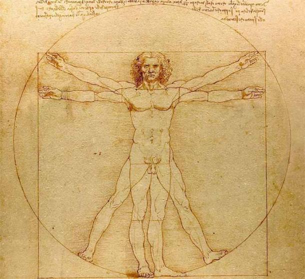 The iconic image of da Vinci’s Vitruvian Man, circa 1490, has been remixed a million times (Public Domain)