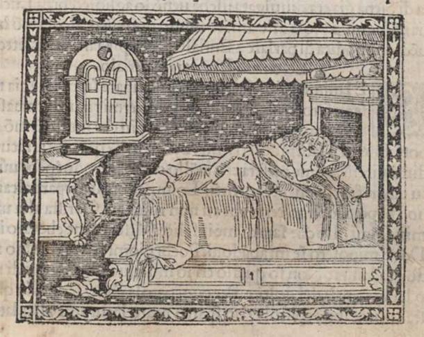 Una ilustración de Storia di due amanti (Historia de dos amantes, hacia 1495 - 1500. (Dominio público)