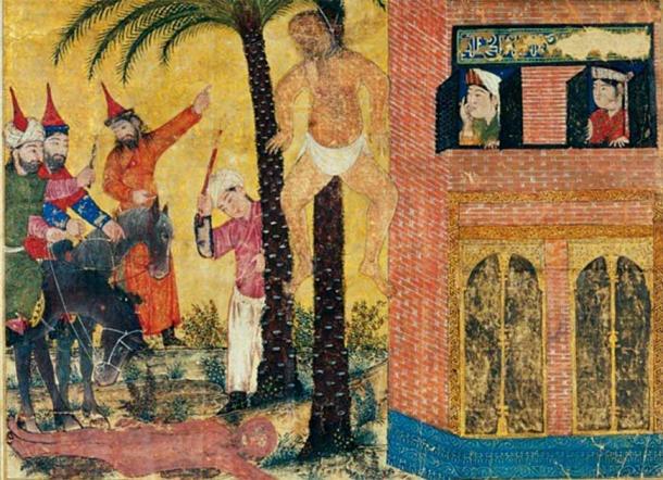Mani'nin infazının 14. yüzyıldan kalma bir örneği. (Kamu Malı)