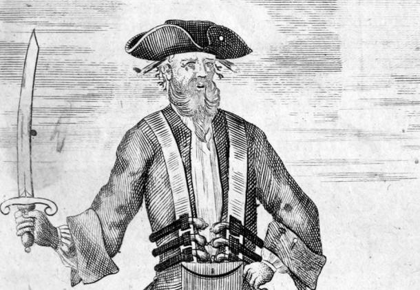 The only contemporary image of Blackbeard