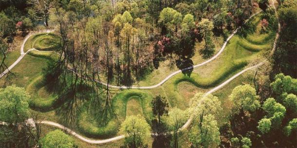 Aerial View of Serpent Mound. (The Archaeological Conservancy)