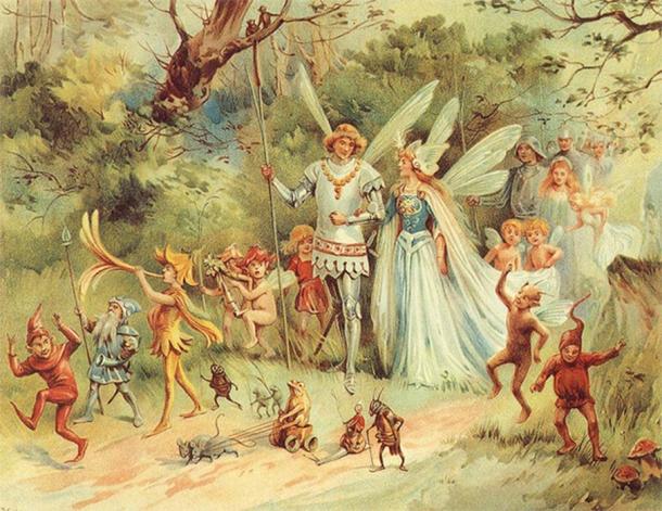 Fairy King and Queen by an unknown artist (1910). (Public Domain)