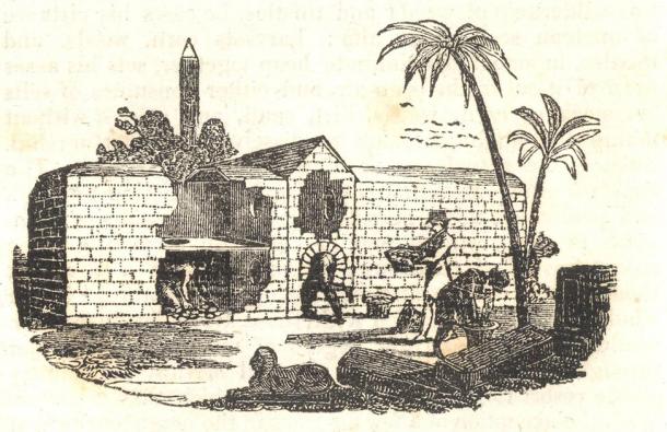 Drawing of an Egyptian egg oven from 1833. (The Penny Magazine / Public domain)