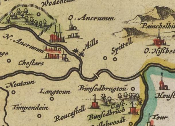 Judith Coulson, a member of the Ancrum and District Heritage Society, found an extract from the local council minutes which sparked the hunt to discover the medieval bridge. The team then came across Blaeus Map of Teviotdale in 1654 which showed bridge 130 years before other known bridges had been constructed. (ADHS)