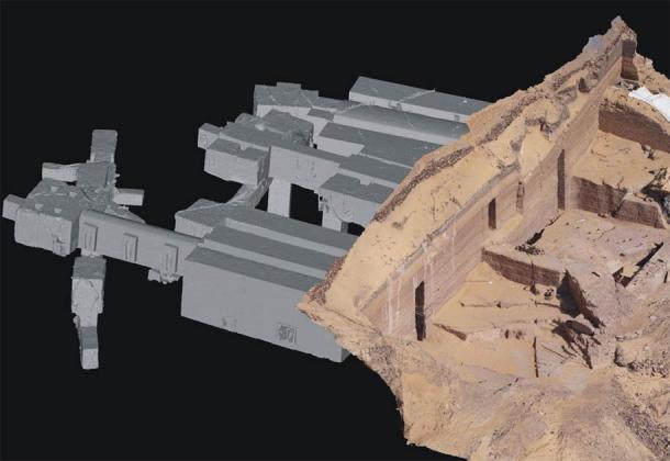 Modelo 3D de las tumbas de Qubbet-el Hawa creado mediante un proceso de escaneado y digitalización que el equipo lleva realizando desde 2014. (Proyecto Qubbet-el Hawa)