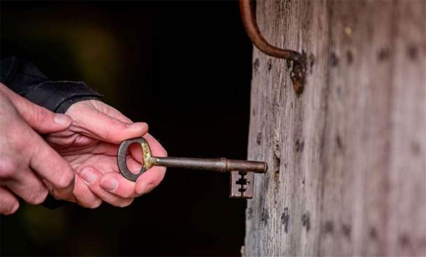 Unfortunately, English Heritage changed the locks to St. Leonard’s Tower shortly after the key went missing. (Jim Holden / English Heritage)