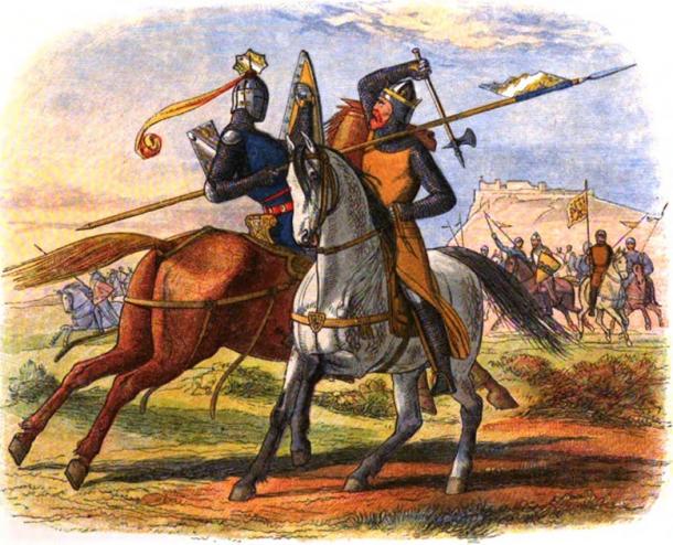Robert the Bruce kills Sir Henry de Bohun on the first day of the Battle of Bannockburn. Source: Public Domain