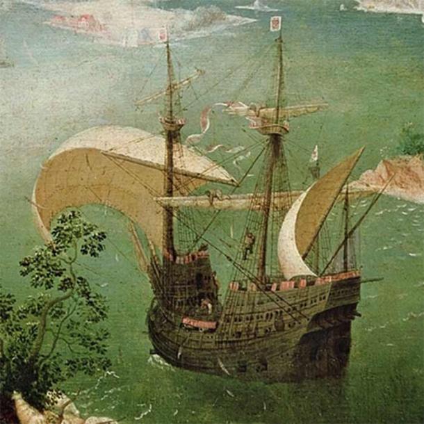 A large carrack, attributed to Pieter Bruegel the Elder (1558) (Public Domain)