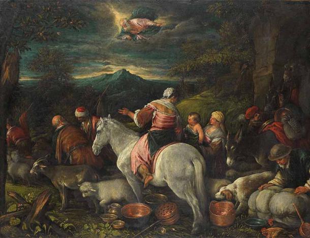 Abraham departs out of Harran by Francesco Bassano (1560) (Public Domain)