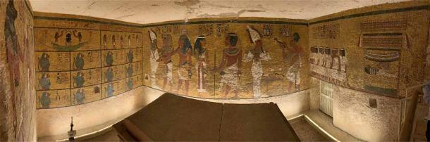 Panorama photo of the tomb of Tutankhamun (Image: Courtesy Jonathon Perrin)