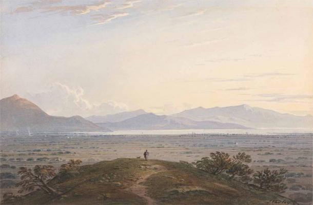 The Plains of Marathon by John Varley (1834) (Public Domain)
