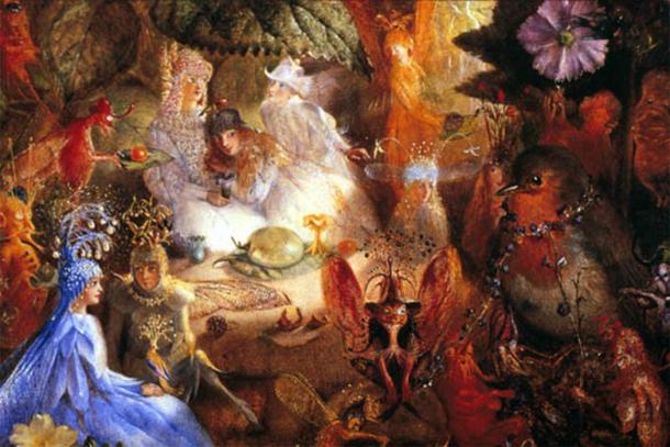 The captive robin by John Anster Fitzgerald (1864) (Public Domain)