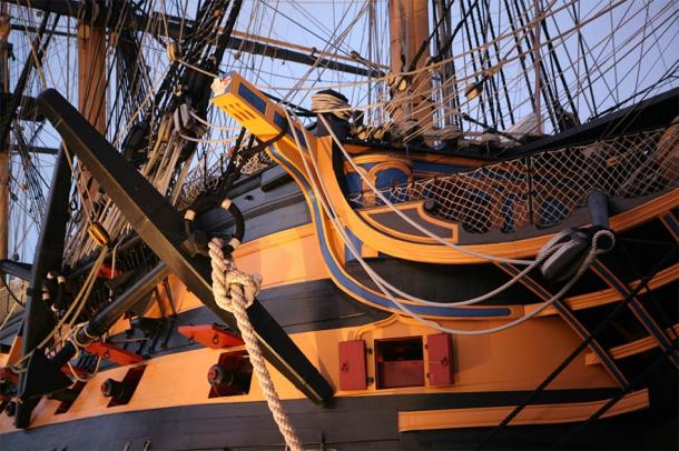 Detail of the restored HMS Victory, Portsmouth, England (Shelli Jensen / Adobe Stock)
