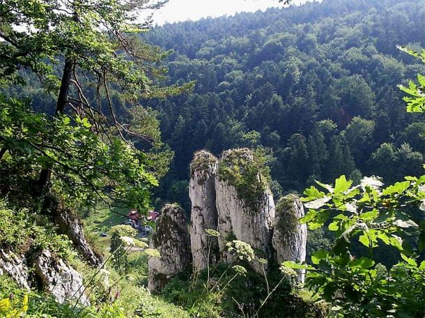 Пещерата Tunel Wielki се намира в националния парк Ojców.  В района има над 400 пещери, които са известни и със скалните си образувания.  (Ян Йершински / CC BY-SA 2.5)