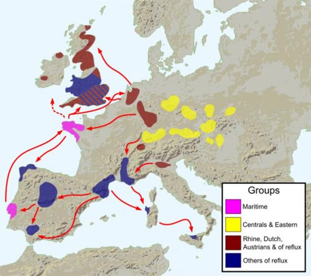 Primeras transmisiones de la cultura Campaniforme alrededor del 2800 a. (Fulvio314 / CC BY-SA 3.0)