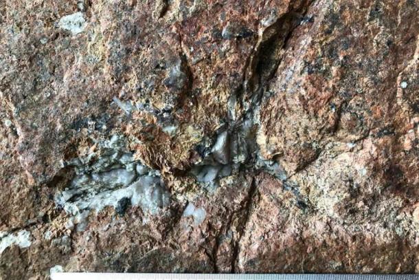 The vandals have drilled into the dolmen of Faldouet, a Neolithic passage grave in Jersey dating back 6,000 years. Were they looking for quartz? (La Société Jersiaise)