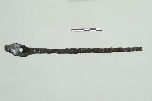 Among Eutyches’ instruments there is a unique piece called the "Spoon of Diocles," used in ancient times to extract arrowheads (Image courtesy of Ministero per i Beni e le Attività Culturali - Soprintendenza Archeologia, Belle Arti e Paesaggio per le Province di Ravenna, Forlì-Cesena e Rimini).