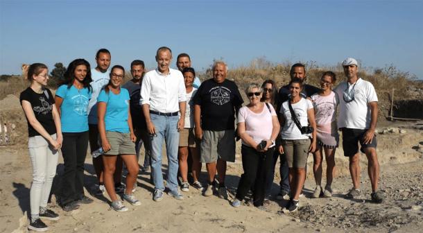Prof. Vasil Nikolov and his team working at the Provadia-Saltworks where the salt god artifact was discovered. (Provadia-Solnitsata)