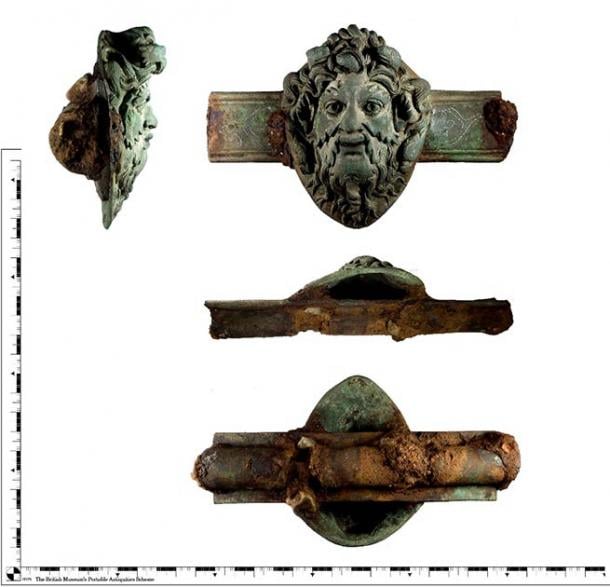 Gabinete romano de aleación de cobre con el dios Oceanus encontrado en Old Basing, Hampshire. (Museo Británico / NO)