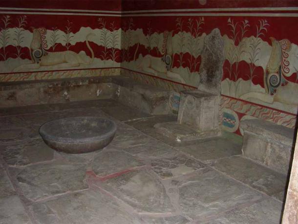 The Throne room at Knossos with Griffen frescoes (Image: Courtesy Micki Pistorius)