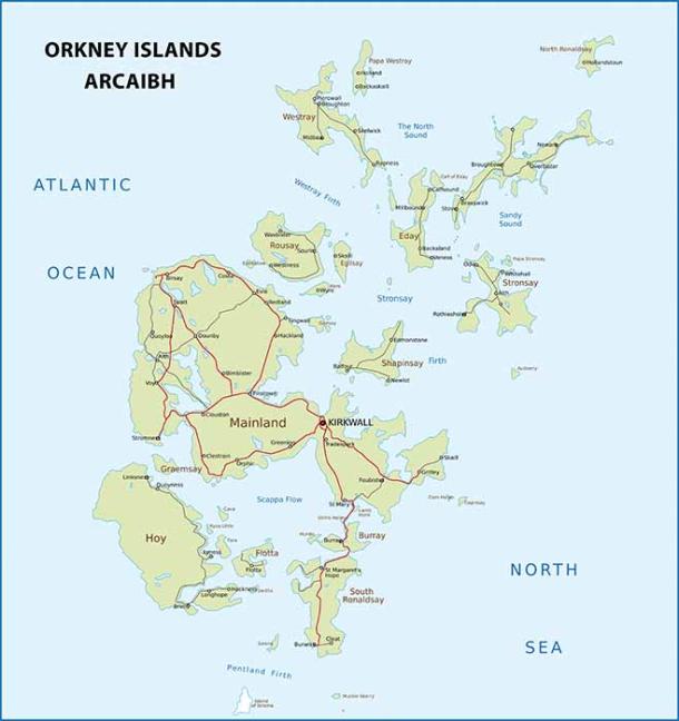 Map of Orkney Isles (lesniewski/ Adobe Stock)