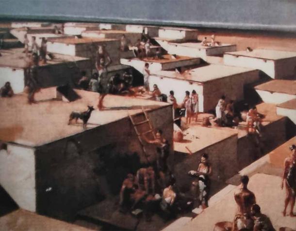 Artist’s depiction of Catalhoyuk, 8000 BC. Catalhoyuk Museum (Image: Courtesy Micki Pistorius)