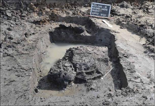 The enclosure ditch where the black henbane seeds were excavated. (Van Renswoude et. al. / Antiquity)