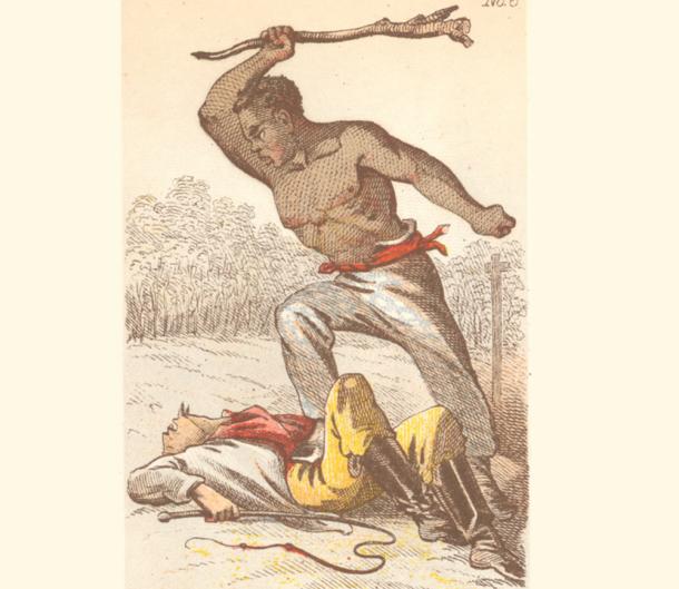 When his Spanish foreman attempted to make an example of him, Miguel grabbed his sword and fought back, managing to escape and establish his kingdom. (Library Company of Philadelphia)