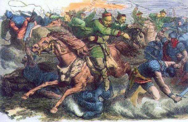 Huns in battle with the Alans. (Johann Nepomuk Geiger / Public Domain)