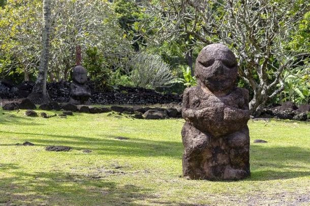 French Polynesia Tahiti Carved Stone Tiki Statue. (Tom Nast/Adobe Stock)