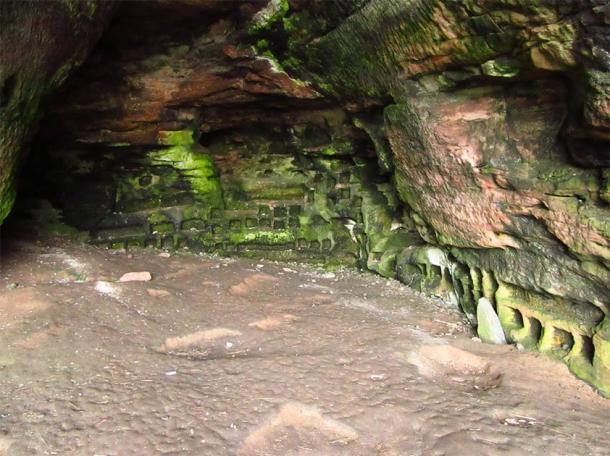 The Doo Cave, unique amongst the Wemyss Caves, was used as a dove cot during medieval times. Today visitors can view the carved niches used as pigeon nests. (Scotland Off The Beaten Track)