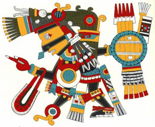 El dios Tezcatlipoca en la creencia azteca fue responsable de crear la guerra y como fuente de alimento y bebida para todos los demás dioses.  (CC BY-SA 3.0)