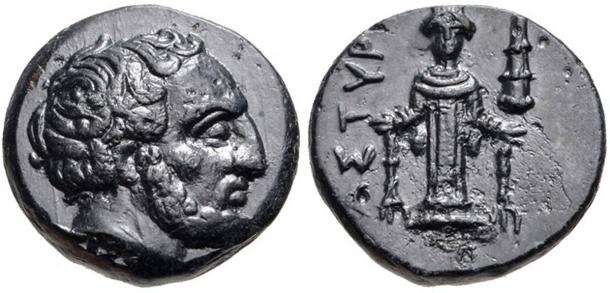 A coin showing Tissaphernes the satrap whom Alcibiades also advised.