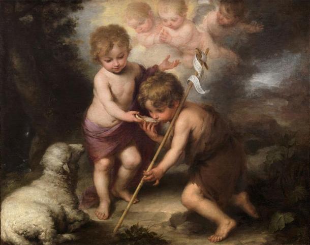 The Holy Children: John the Baptist (right) with child Jesus. (Bartolomé Esteban Murillo (1670) / Public domain)