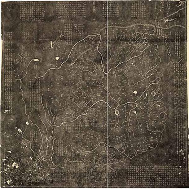 A 1933 Rubbing of the Huayi Tu Stele from the Library of Congress. (Public Domain)