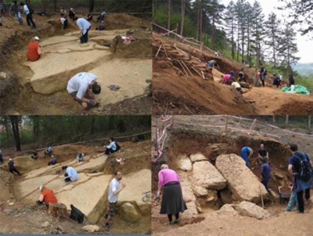 Archaeological excavations taking place on the northern face of the Bosnian Pyramid of the Sun reveal blocks composed of an artificial geopolymer stronger than most modern-day concretes. (Richard Hoyle / The Bosnian Pyramid of the Sun Foundation)