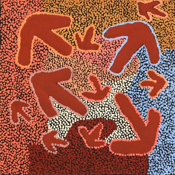 Yankirri Jukurrpa - Emu Dreaming. (© Margaret Nangala Gallagher / ArtArk)