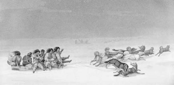 There is significant evidence of women rearing and training dogs in ancient history to assist in hunting and carrying supplies. (Public domain)