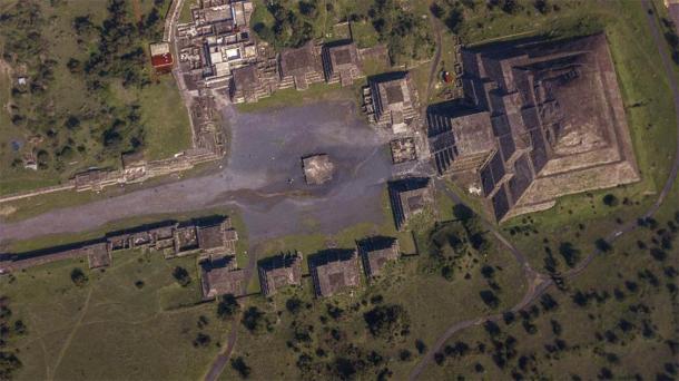 Aerial view of Teotihuacan. (Gian /Adobe Stock)