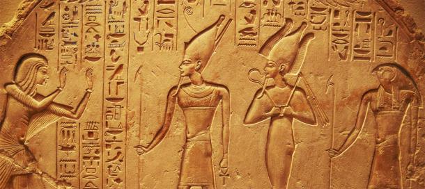 Ancient Egyptian hieroglyphic carvings. (mikolajn / Adobe stock)