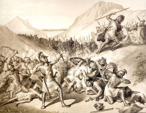 Hayk the Great, the legendary founder of the Armenian nation, defeating the tyrannical Babylonian Bel. (Juliano Zasso / Public domain)