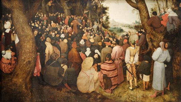 John the Baptist preaching to the people. (Pieter Bruegel the Elder (1566) / Public domain)