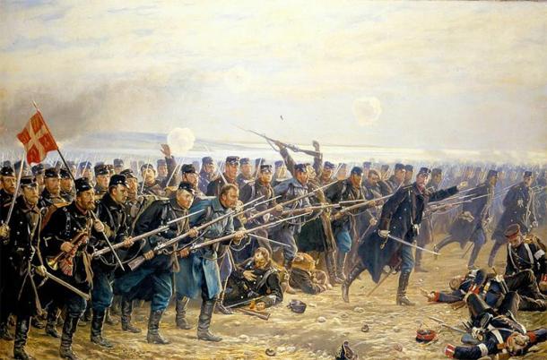 Danish soldiers in battle during the Second Schleswig War. (Vilhelm Rosenstand  / Public domain)