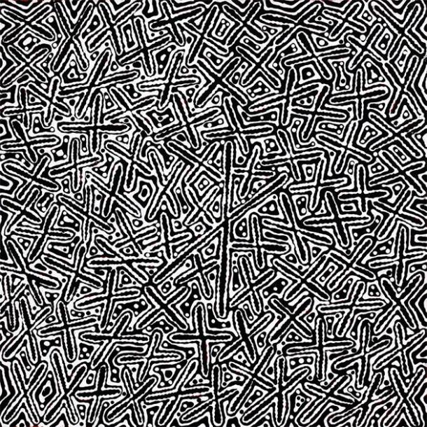 Ngatijirri Jukurrpa - Budgerigar Dreaming (© Kenneth Jungarrayi Martin / ArtArk)